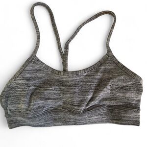 Grey and white lululemon  sports bra. size 2.